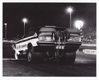 Vintage Lil' John Lombardo Vega Funny Car Black and White 8x10 Photo