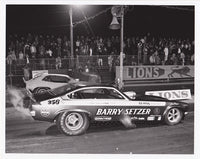Barry Setzer Vega Funny Car Lions 8x10 Black and White Photo