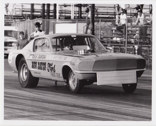Vintage Gas Ronda Mustang Funny Car 8x10 Black and White photo
